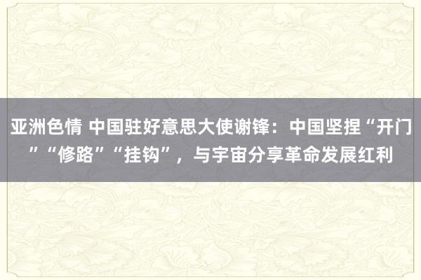 亚洲色情 中国驻好意思大使谢锋：中国坚捏“开门”“修路”“挂钩”，与宇宙分享革命发展红利