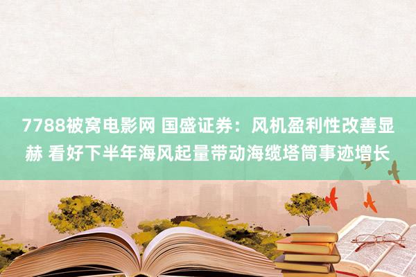 7788被窝电影网 国盛证券：风机盈利性改善显赫 看好下半年海风起量带动海缆塔筒事迹增长