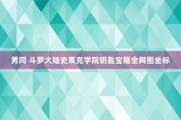 男同 斗罗大陆史莱克学院钥匙宝箱全舆图坐标